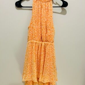 Sienna Sky Vibrant Orange Floral Dress